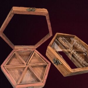 Wooden Hexagonal Box